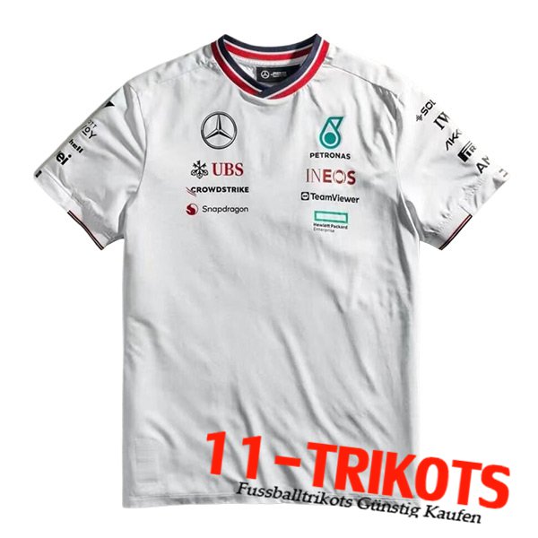 T-Shirt F1 Mercedes Benz Team Weiß 2024