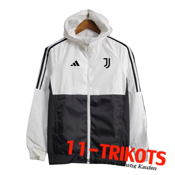 Juventus Windjacke Weiß/Schwarz 2024/2025