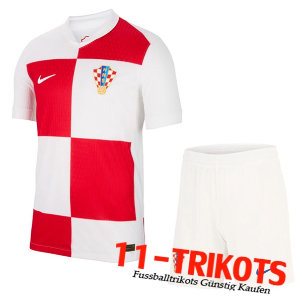 Kroatien Heimtrikot + Shorts UEFA Euro 2024