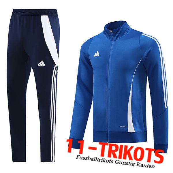 Adidas Trainingsanzug Trainingsjacke Blau/Weiß 2024/2025