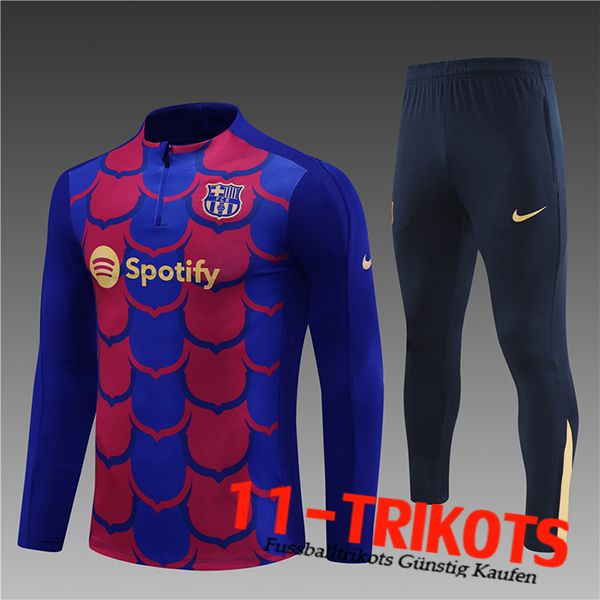 FC Barcelona Trainingsanzug Kinder Rot/Blau 2024/2025 -02