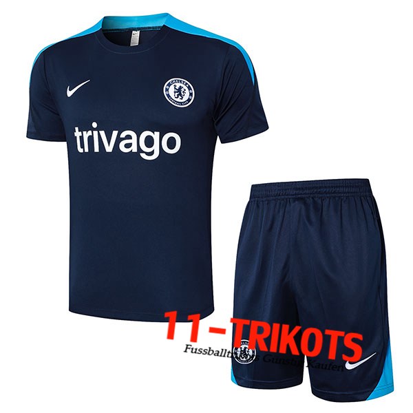 FC Chelsea Trainingstrikot + Shorts Dunkelblau 2024/2025