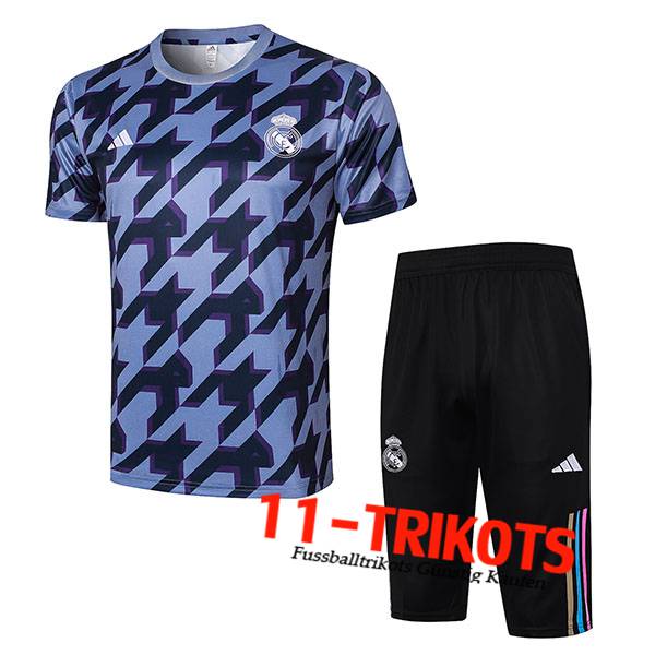 Real Madrid Trainingstrikot + Shorts Schwarz/lila 2024/2025