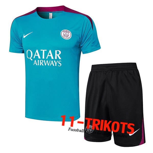 PSG Trainingstrikot + Shorts Grün/lila 2024/2025