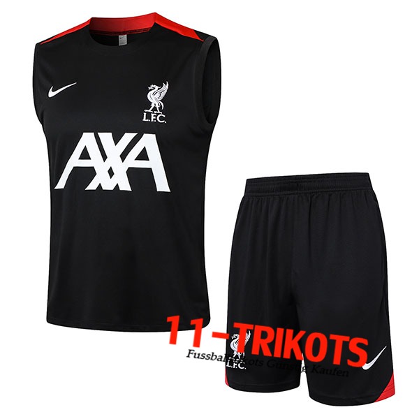 FC Liverpool Trainings-Tanktop + Shorts Schwarz/Rot 2024/2025