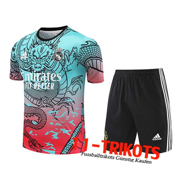 Real Madrid Trainingstrikot + Shorts Grün/Rot 2024/2025