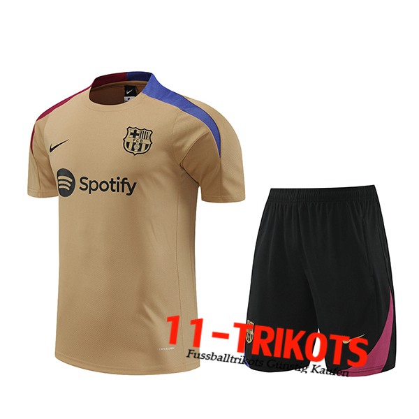 FC Barcelona Trainingstrikot + Shorts Braun 2024/2025