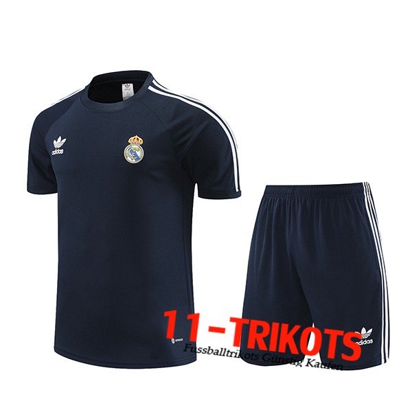 Real Madrid Trainingstrikot + Shorts Schwarz 2024/2025