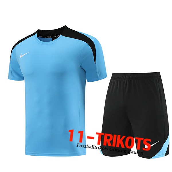 Nike Trainingstrikot + Shorts Blau/Schwarz 2024/2025