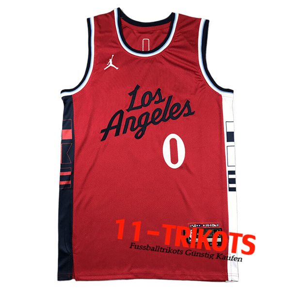 Los Angeles Clippers Trikot (WESTBROOK #0) 2024/25 Rot/Weiß/Schwarz