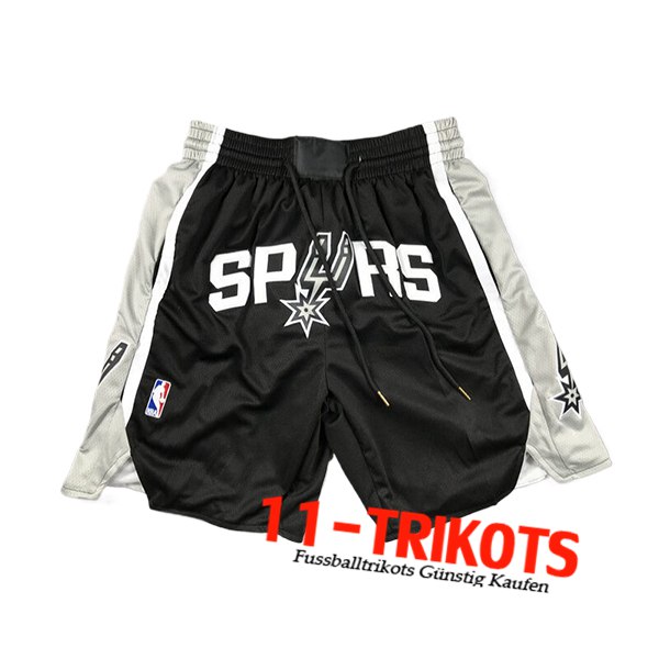 San Antonio Spurs Shorts NBA 2024/25 Schwarz/Grau/Weiß