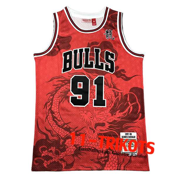 Chicago Bulls Trikot (RODMAN #91) 2024/25 Rot