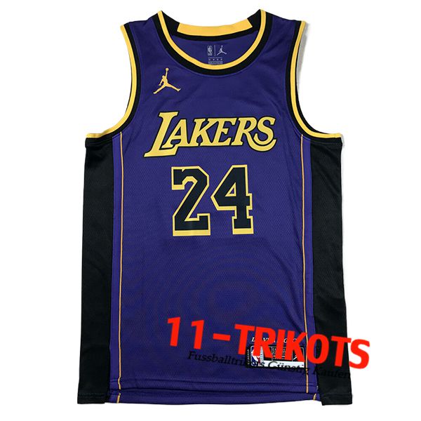 Los Angeles Lakers Trikot (BRYANT #24) 2024/25 lila/Schwarz/Gelb -02