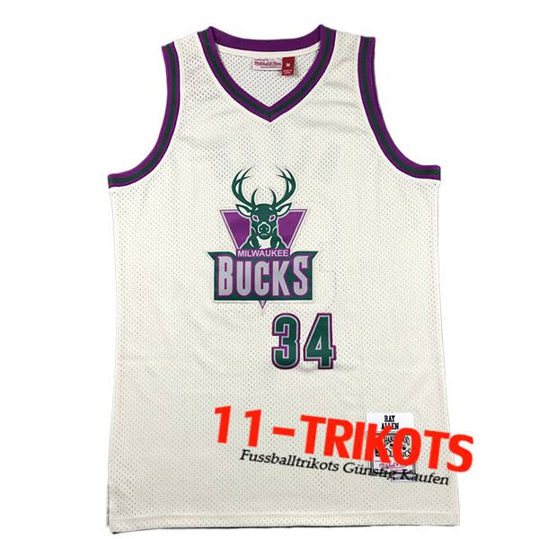 Milwaukee Bucks Trikot (ALLEN #34) 2024/25 Weiß/lila/Grün