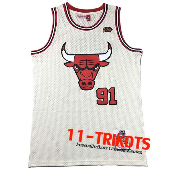 Chicago Bulls Trikot (RODMAN #91) 2024/25 Weiß/Rot