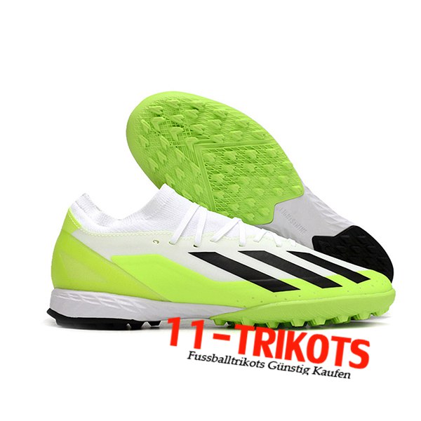 Adidas Fussballschuhe X CRAZYFAST.3 TF BOOTS Weiß/Schwarz/Grün
