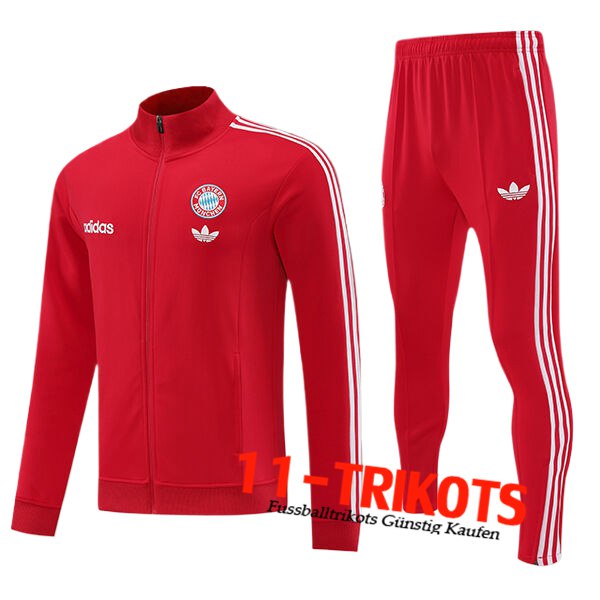 Bayern Munchen Trainingsanzug Trainingsjacke Rot 2024/2025