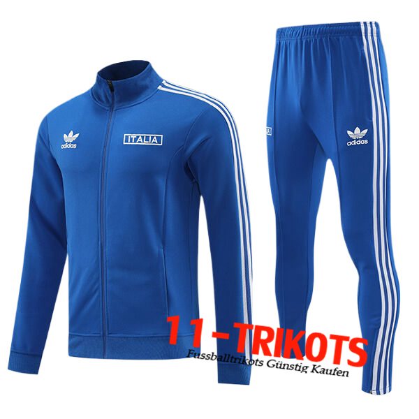 Italien Trainingsanzug Trainingsjacke Blau 2024/2025