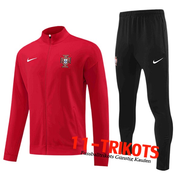 Portugal Trainingsanzug Trainingsjacke Rot 2024/2025