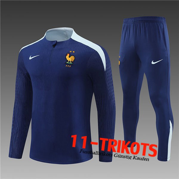 Frankreich Trainingsanzug Kinder Navy blau 2024/2025