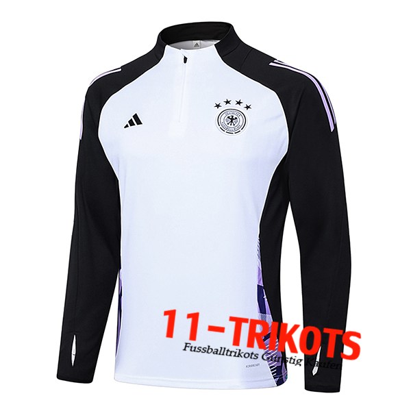 Deutschland Training Sweatshirt Weiß/Schwarz/lila 2024/2025