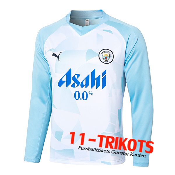 Manchester City Training Sweatshirt Weiß/Blau 2024/2025