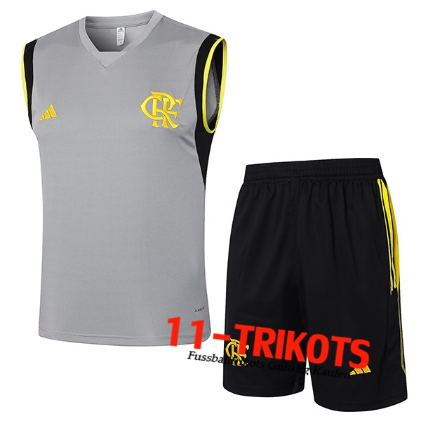 Flamengo Trainings-Tanktop Grau/Schwarz/Gelb 2024/2025