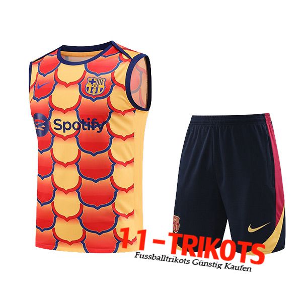 FC Barcelona Trainings-Tanktop Orange/Rot 2024/2025