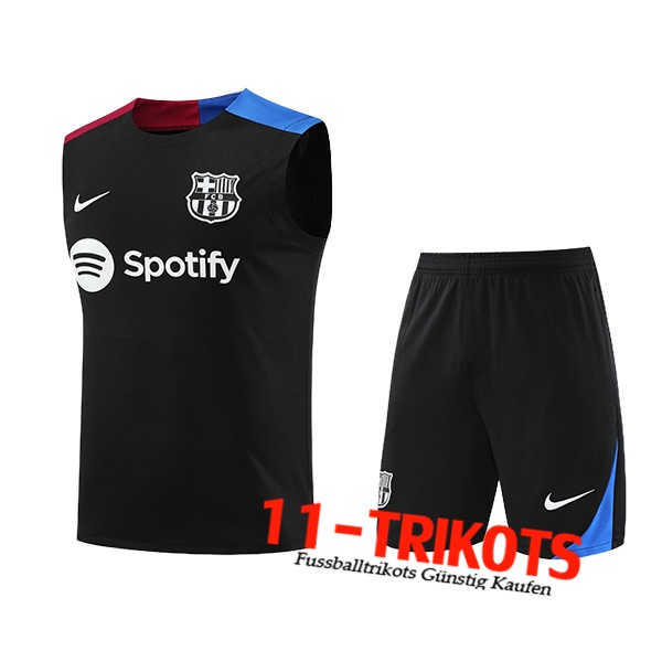 FC Barcelona Trainings-Tanktop Schwarz/Blau/Rot 2024/2025