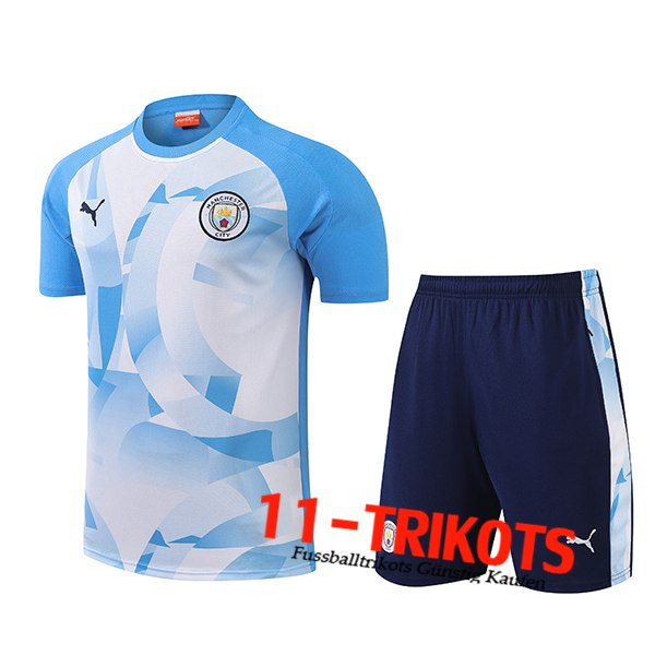 Manchester City Trainingstrikot Blau/Weiß 2024/2025