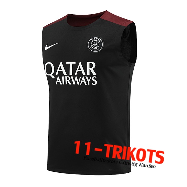 PSG Trainings-Tanktop Schwarz/Rot 2024/2025