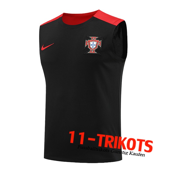 Portugal Trainings-Tanktop Schwarz/Rot 2024/2025