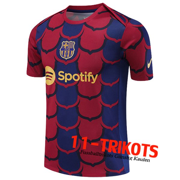 FC Barcelona Trainingstrikot Blau/Rot 2024/2025 -02