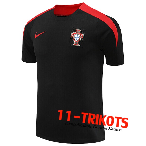 Portugal Trainingstrikot Schwarz/Rot 2024/2025