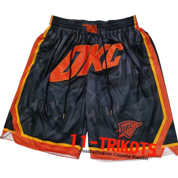 Oklahoma City Thunder Shorts NBA 2024/25 Schwarz/Orange