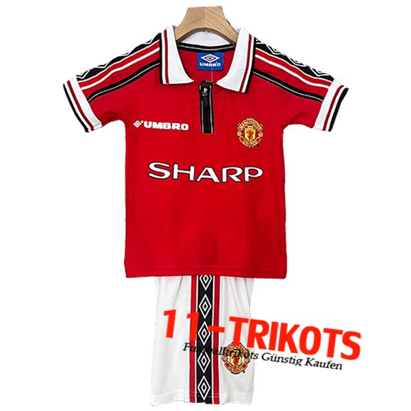 Manchester United Retro Kinder Heimtrikot 1998/1999