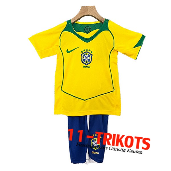 Brasilien Retro Kinder Heimtrikot 2000