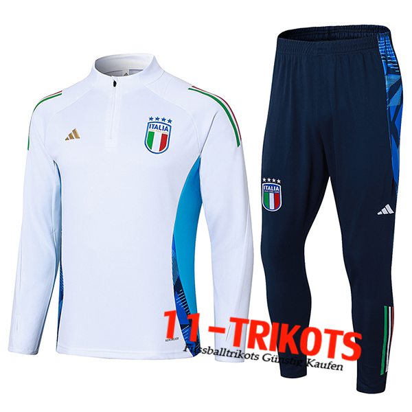 Italien Trainingsanzug Weiß/Blau 2024/2025