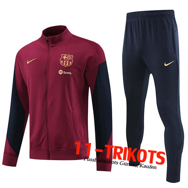 FC Barcelona Trainingsanzug (Jacke) Rotwein 2024/2025