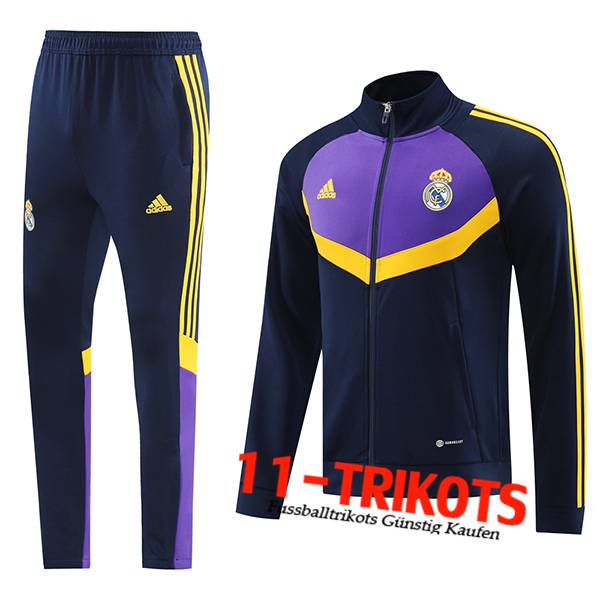 Real Madrid Trainingsanzug (Jacke) Blau/Violett/Gelb 2024/2025