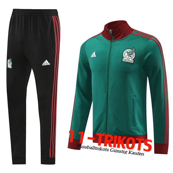 Mexiko Trainingsanzug (Jacke) Grün/Rot 2024/2025