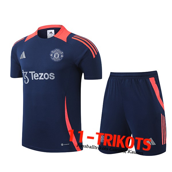 Manchester United Trainingstrikot Blau/Orange 2024/2025