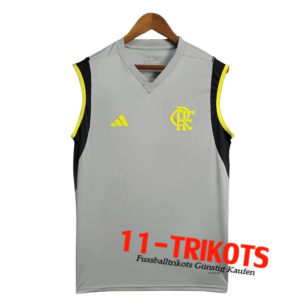 Flamengo Trainings-Tanktop Grau/Schwarz/Gelb 2024/2025