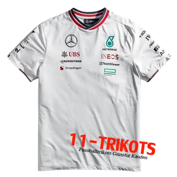 T-Shirt F1 Mercedes Benz Team Weiß 2024