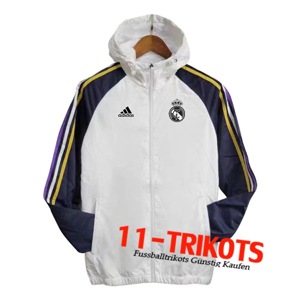 Real Madrid Windjacke Weiß/Blau 2024/2025