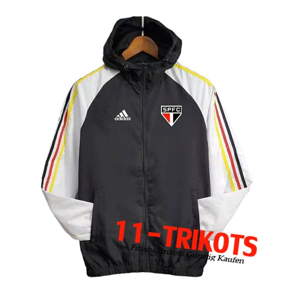 Sao Paulo FC Windjacke Schwarz/Weiß 2024/2025