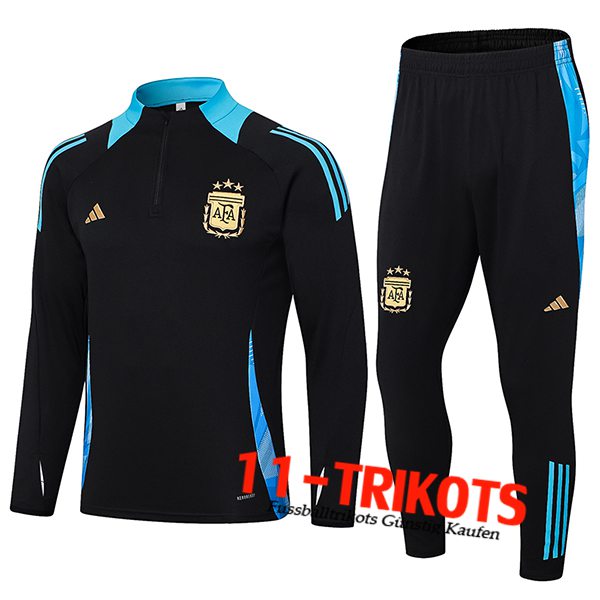 Argentinien Trainingsanzug Schwarz/Blau 2024/2025