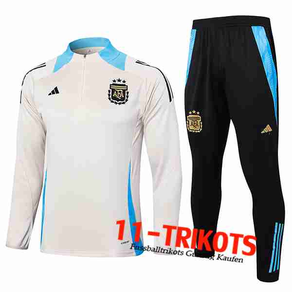 Argentinien Trainingsanzug Beige/Blau 2024/2025