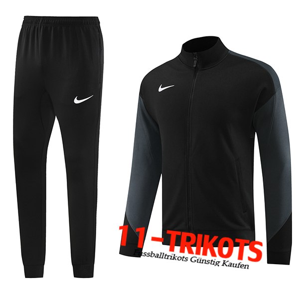 Nike Trainingsanzug Trainingsjacke Schwarz/Grau 2024/2025