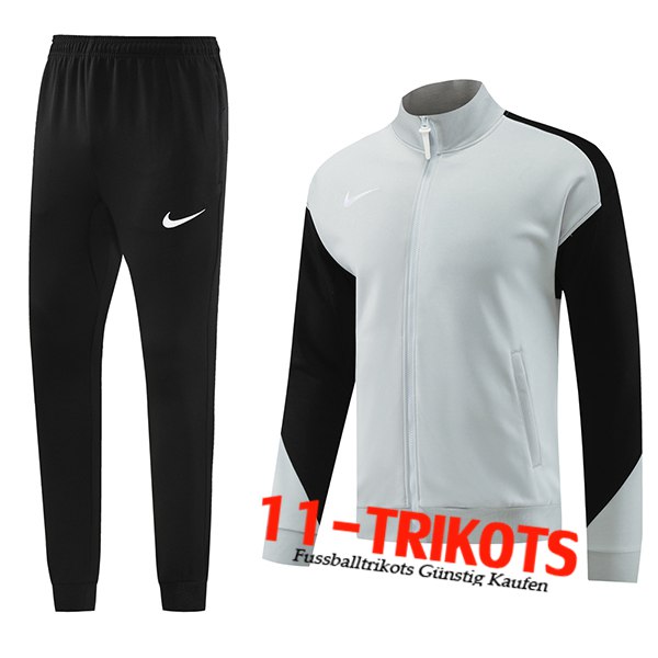 Nike Trainingsanzug Trainingsjacke Grau/Schwarz 2024/2025